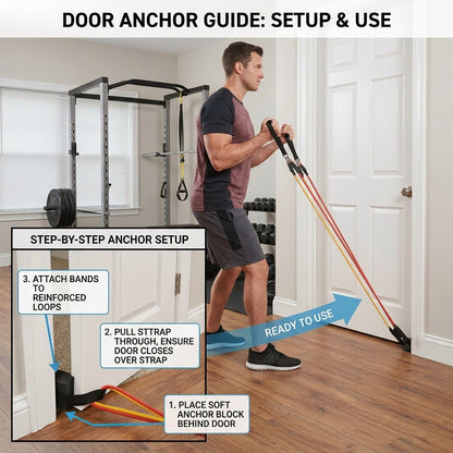 11 Pieces Gym Power Resistance Bands Set for Workout