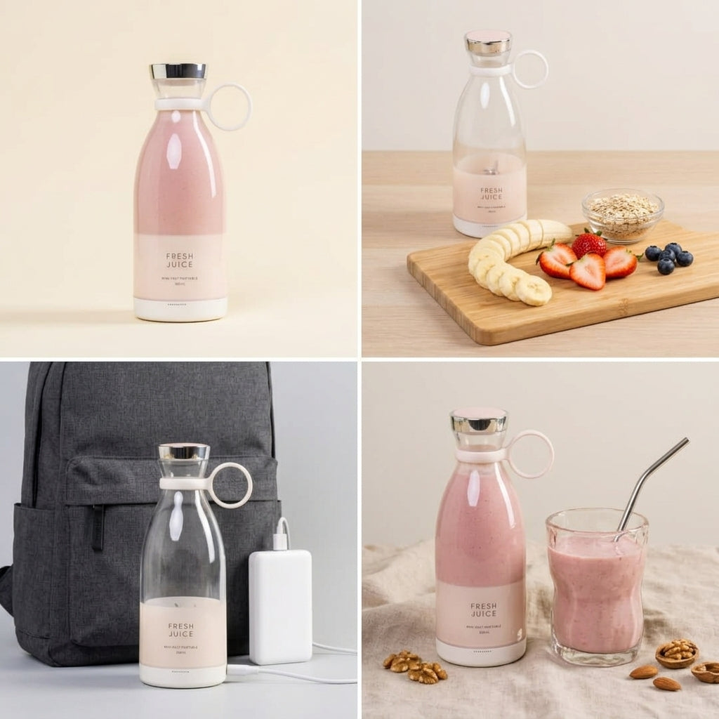 Portable  Electric 6-Blade Juicer with USB Charging